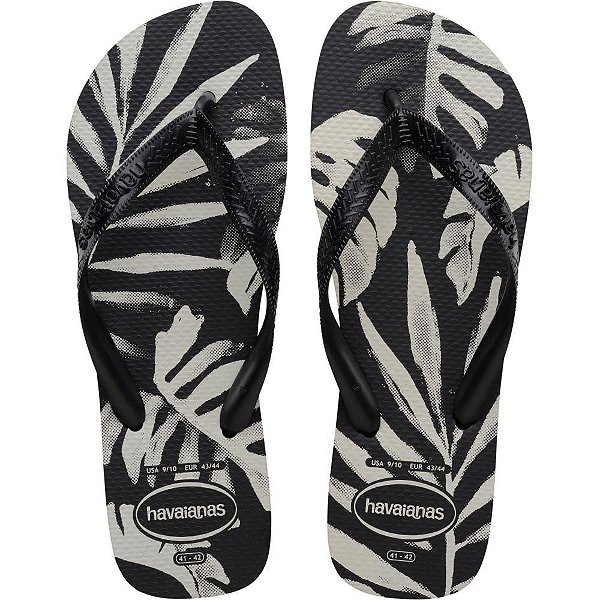 Chinelo Havaianas Masculino Aloha 43/4 Preto