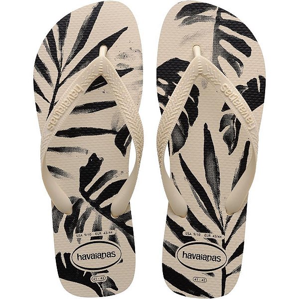 Chinelo Havaianas Masculino Aloha 43/4 Bege Palha