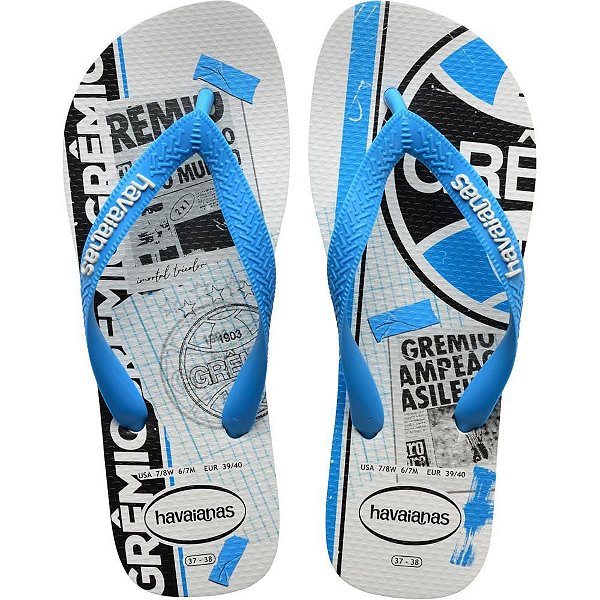 Chinelo Havaianas Licenciado TOP Gremio 39/0 Branco