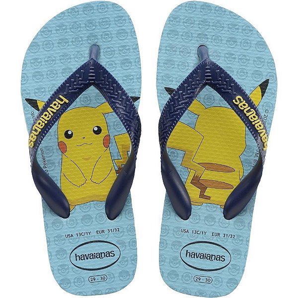 Chinelo Havaianas Licenciado Pokémon 39/0 Azul