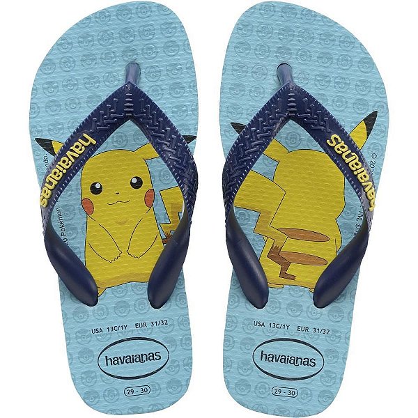 Chinelo Havaianas Licenciado Pokémon 37/38 Azul