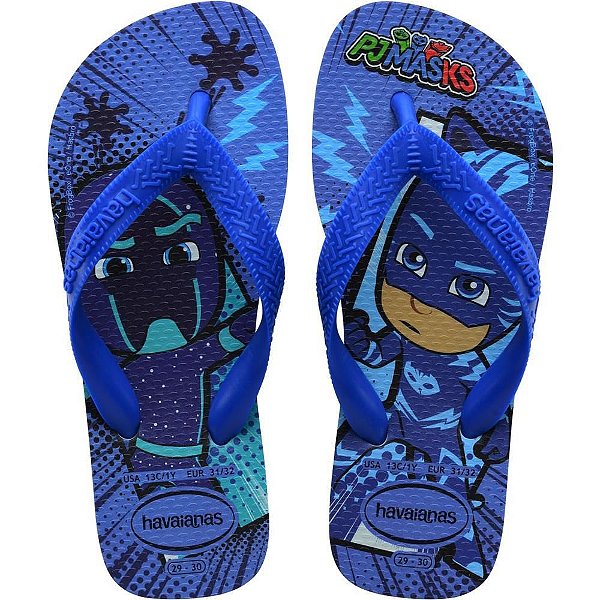 Chinelo Havaianas Infantil KIDS TOP PJ MASKS 25/6 Azul