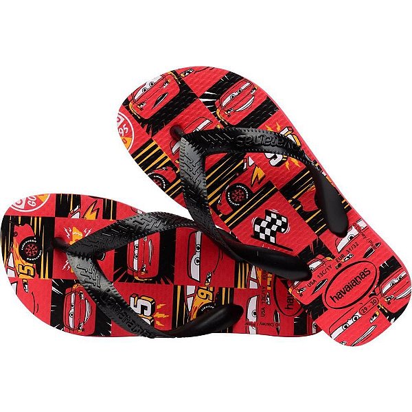 Chinelo Havaianas Infantil KIDS CARS 23/4 Vermelho Rubi