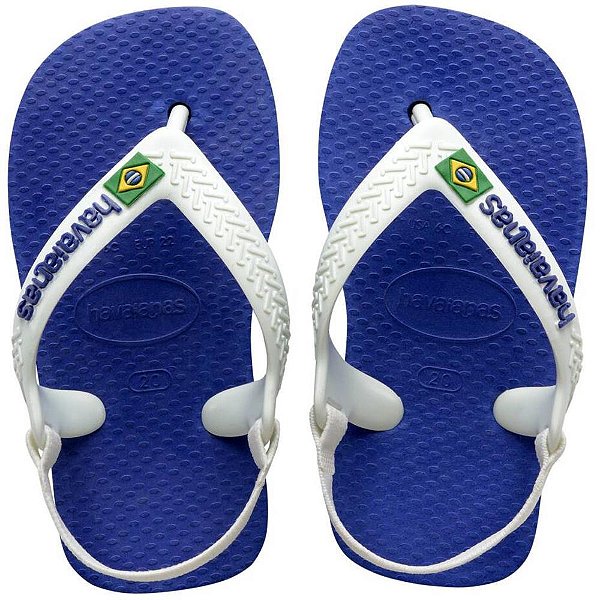 Chinelo Havaianas Infantil BABY Brasil Logo 20 - Azul Naval