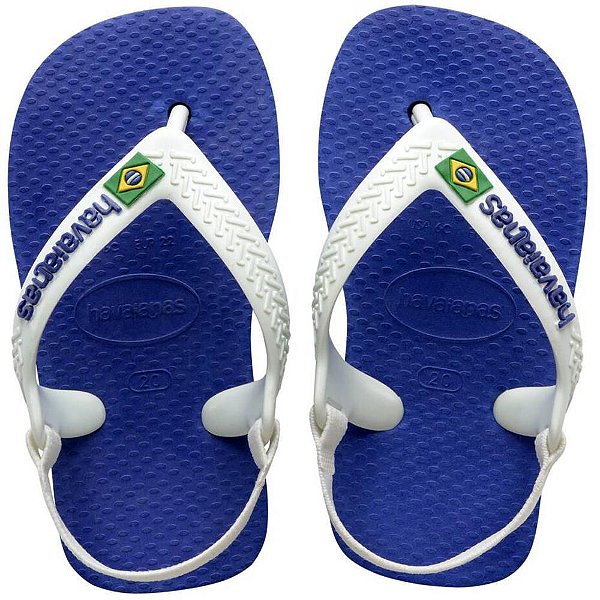 Chinelo Havaianas Infantil BABY Brasil Logo 19 Azul Naval