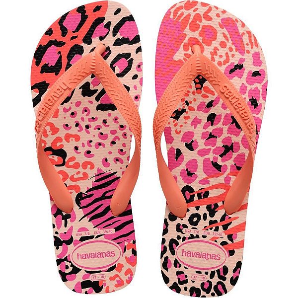 Chinelo Havaianas Feminino TOP Animals 35/6 Rosa Ballet