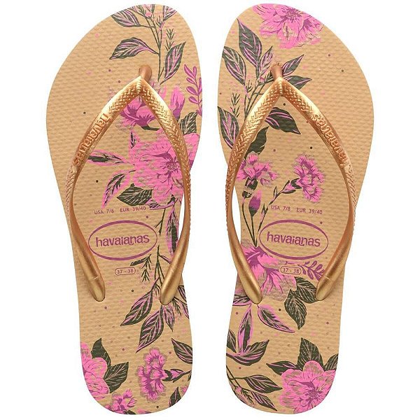 Chinelo Havaianas Feminino SLIM Organic 33/4 Dourado