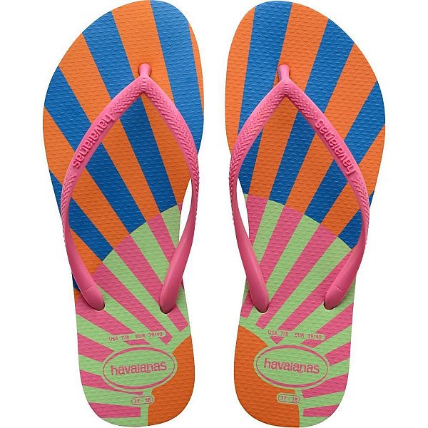 Chinelo Havaianas Feminino SLIM Harmony 37/38 Citronela