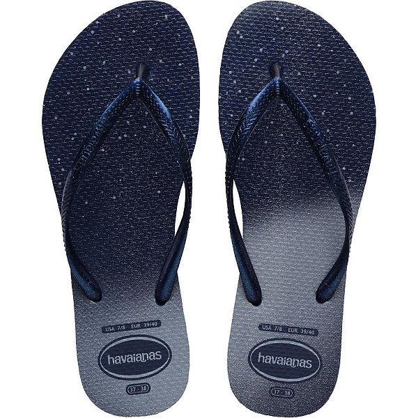 Chinelo Havaianas Feminino SLIM GLOSS 39/40 Marinho
