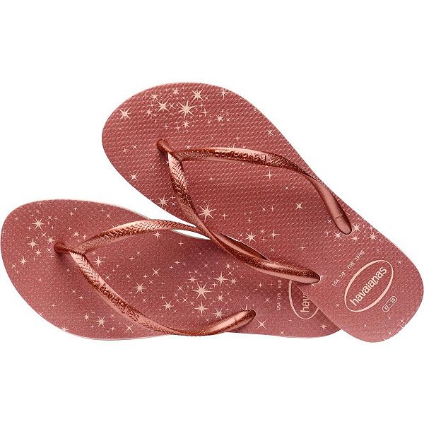 Chinelo Havaianas Feminino SLIM GLOSS 33/4 Rosa Ballet
