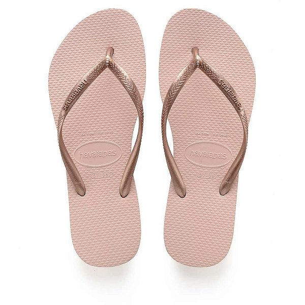 Chinelo Havaianas Feminino SLIM 41/42  Rosa Ballet