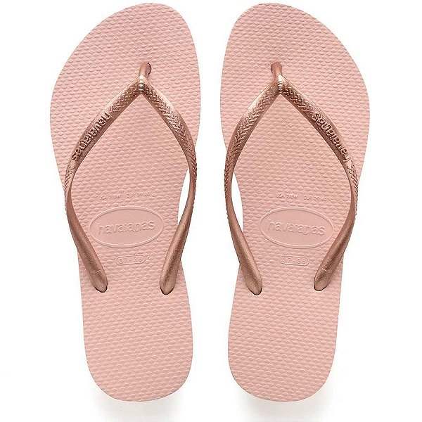 Chinelo Havaianas Feminino SLIM 39/40 Rosa Ballet