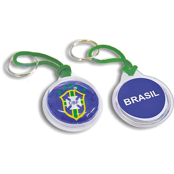 Chaveiro do Brasil Redondo Curto com GEL Sortido PCT com 12