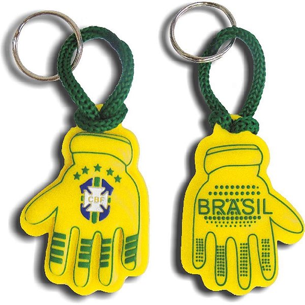 Chaveiro do Brasil Luva de Goleiro Emborrachado Sortido - Pacote com 12