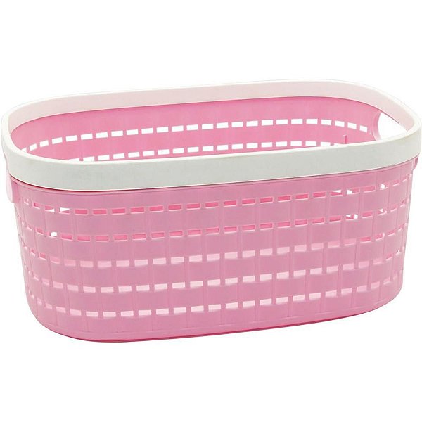 Cesta Organizadora Média ROSA/BRANCO