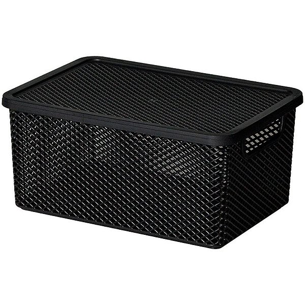Cesta Organizadora Linea 26X18X12CM Preta com TAM