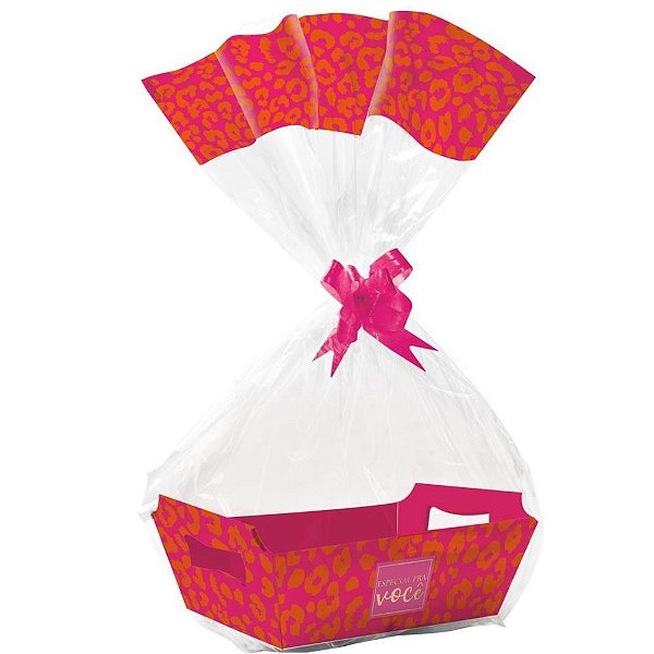 Cesta de Papel KIT Fácil G 32X24X11 Feline - Pacote com 10