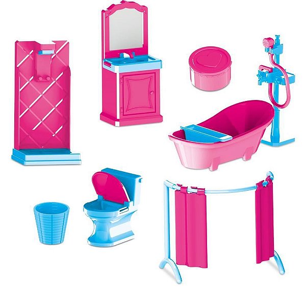 Casinha de Boneca Coleção JUDY Home Banheiro