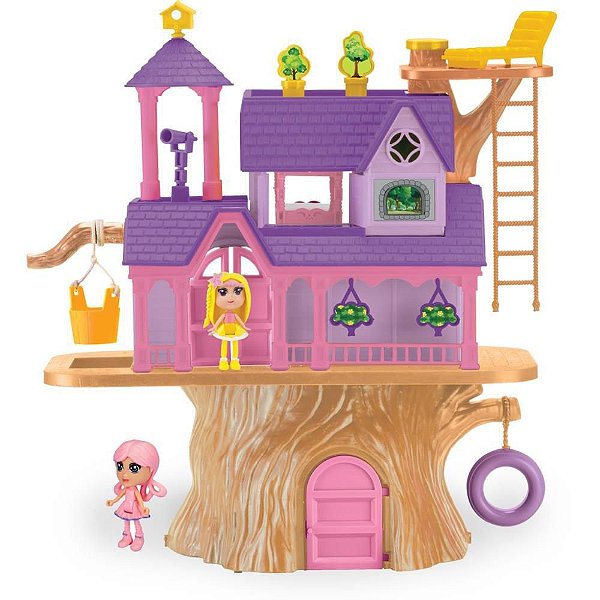 Casinha de Boneca Casa NA árvore Encantada com Bonecas e Acessórios