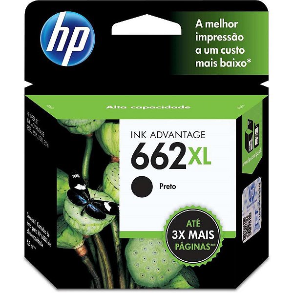 Cartucho Original HP 662XL Preto INK Advantage