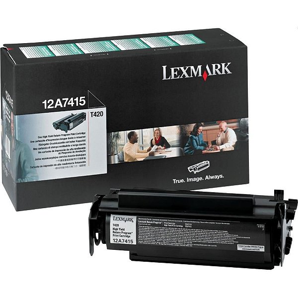 Cartucho de Toner ORIG Lexmark 12A7415 Preto T420