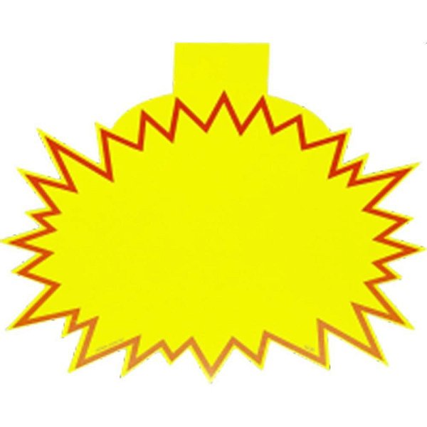 Cartaz para Marcação SPLASH Liso com ABA 16X20CM, Pacote com 25 Unidades