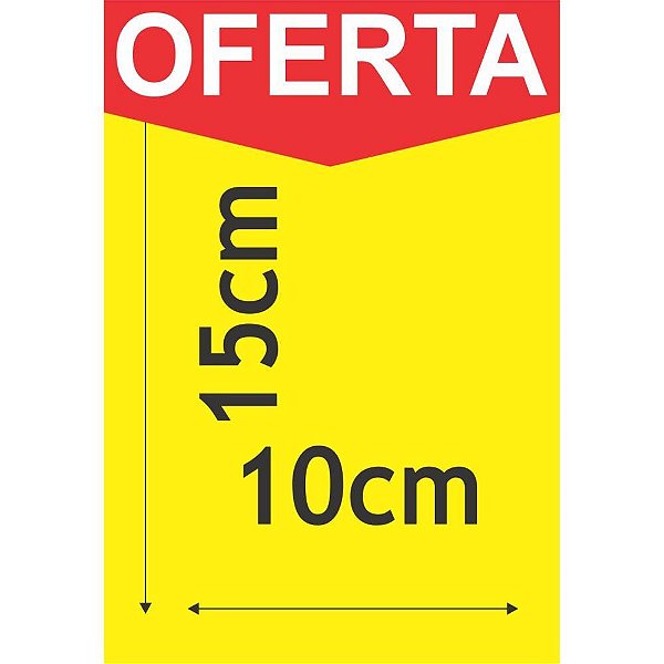 Cartaz para Marcação de Oferta Amarelo A6 10X15CM 250G - Pacote com 25