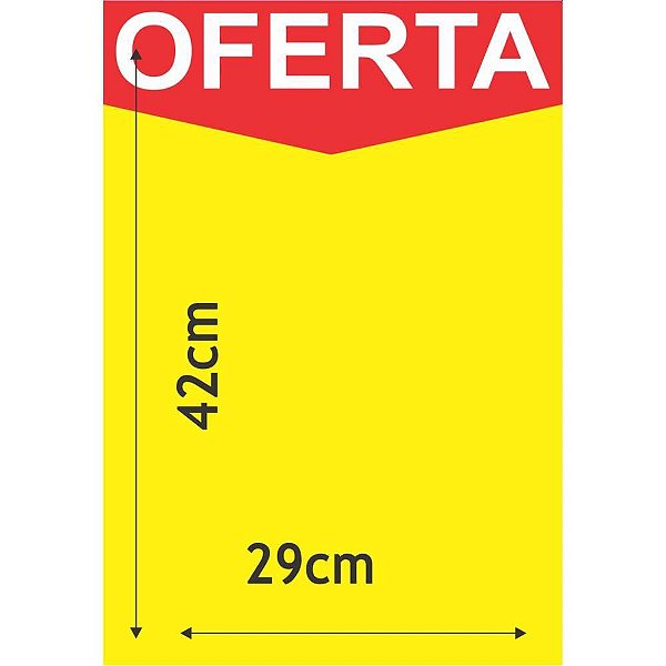 Cartaz para Marcação de Oferta Amarelo A3 250G 29X42CM - Pacote com 100
