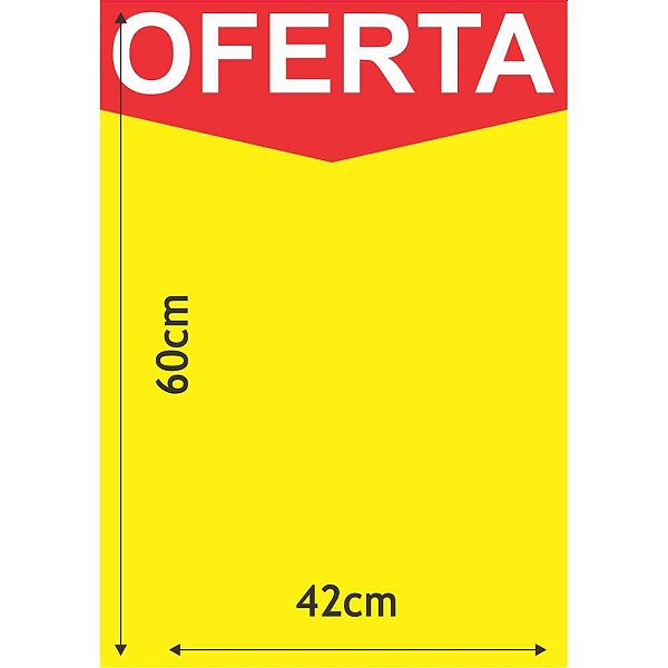 Cartaz para Marcação de Ofertas Amarelo A2 250G 42X60CM Pacote com 100