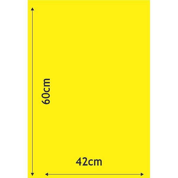 Cartaz para Marcação Liso Amarelo A2 250G 42X60CM - Pacote com 100 Unidades
