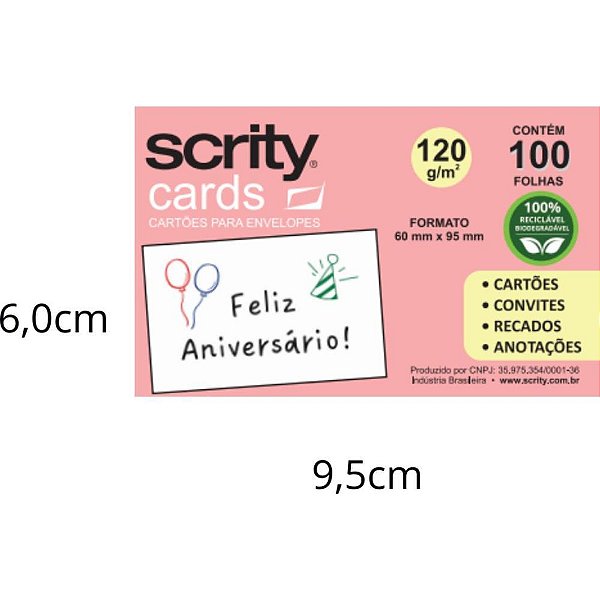 Cartão de Visita 60X95 Branco 120G Pacote com 100