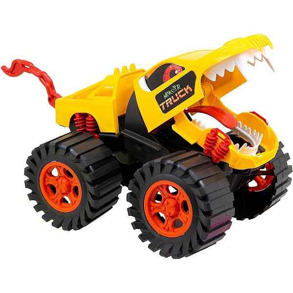 Carrinho Monster TRUCK Tiger 29X18X20CM Amarelo