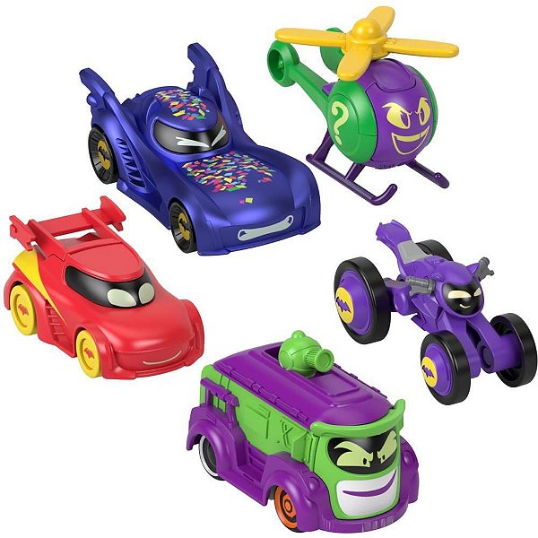 Carrinho Batwheels 1:55 5-PACK - Conjunto de Veículos DIE-CAST FISHER-PRICE