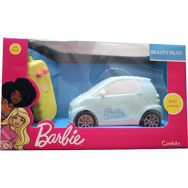 Carrinho Controle Remoto Barbie Beauty Pilot 3 Funções com Pilhas