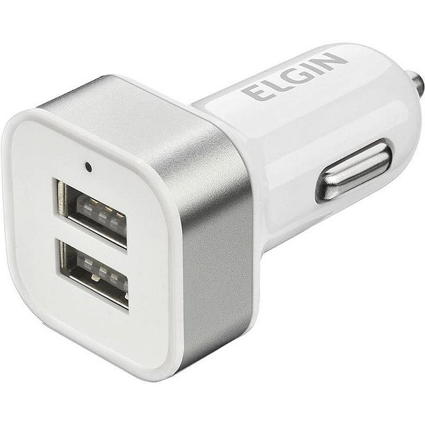 Carregador Veicular Adaptador USB com 2 Entradas 12V Bivolt 2.1A