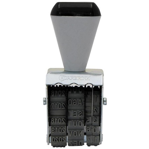 Carimbo Datador Comum 3MM Carbrink Metal Cromado