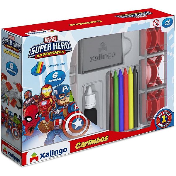 Carimbo Pedagógico Super Hero Adventures 6 Peças