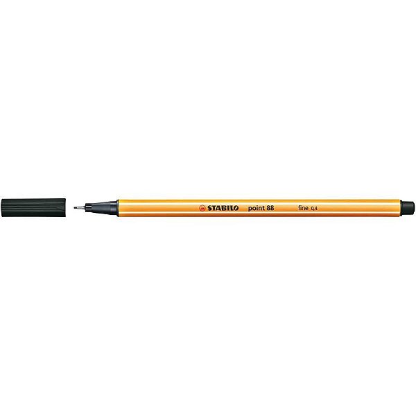 Caneta Stabilo 88/46 Point Preta - Caixa com 10