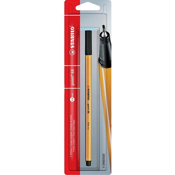 Caneta Stabilo 88/46 Point Preta - Multiuso Extrafina