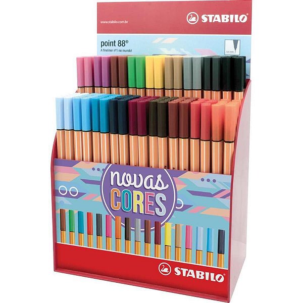 Caneta Stabilo Point 88 Display com 180 Unidades Sortidas