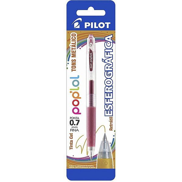 Caneta Retrátil BL-PL-7 POP LOL 07MM Rsmetal