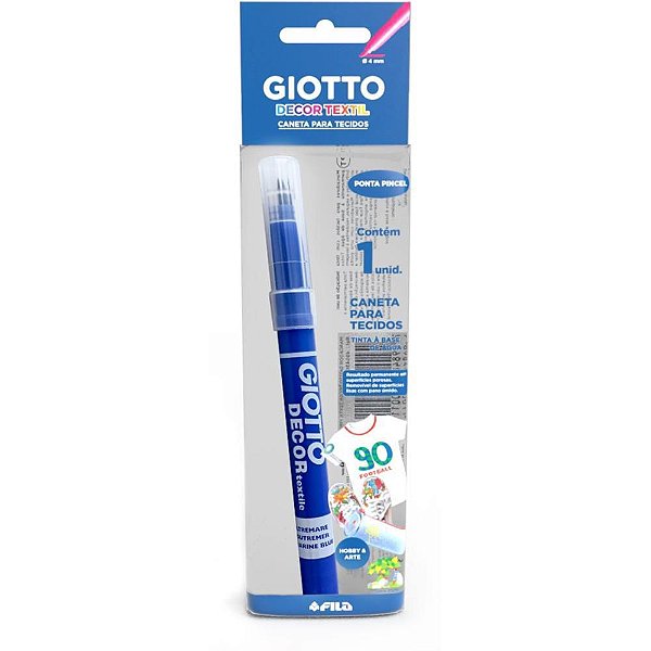 Caneta para Tecido Azul Giotto Decor Textil PCT com 06