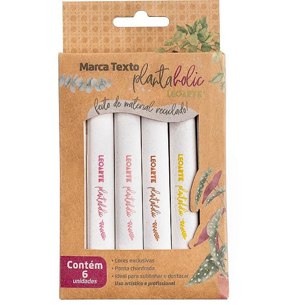 Caneta Marca Texto Plantaholic 6CORES