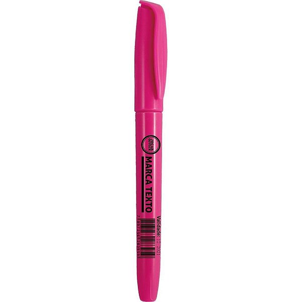 Caneta Marca Texto Jocar Rosa SLIM - Caixa com 12