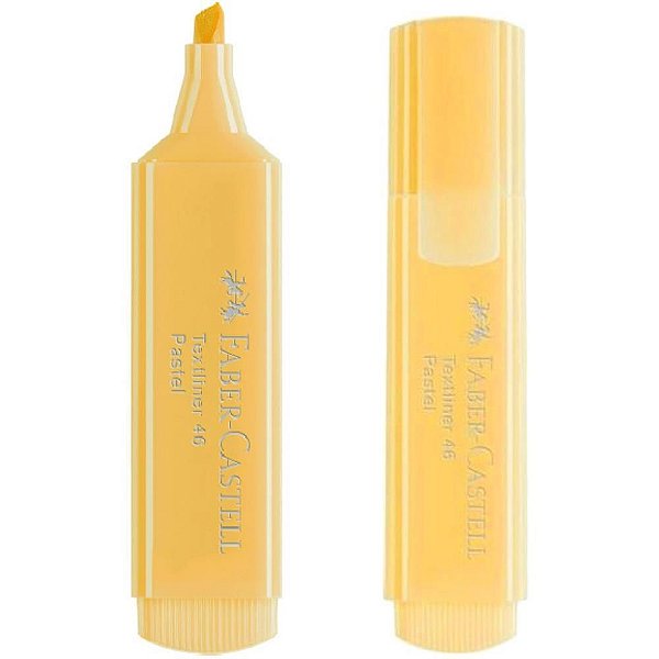 Caneta Marca Texto Highlighter 46 Amarelo Pastel - Caixa com 10 Unidades