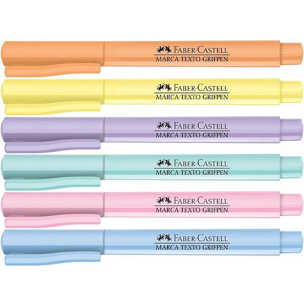 Caneta Marca Texto Grifpen TONS Pastel 6 Cores Caixa com 12