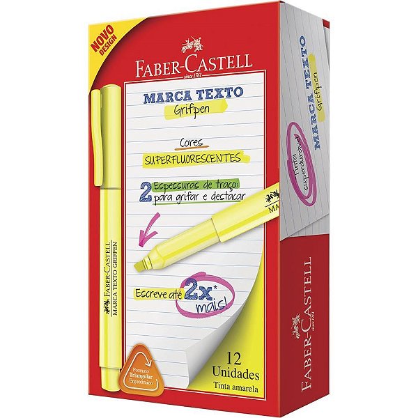 Caneta Marca Texto Grifpen Amarela