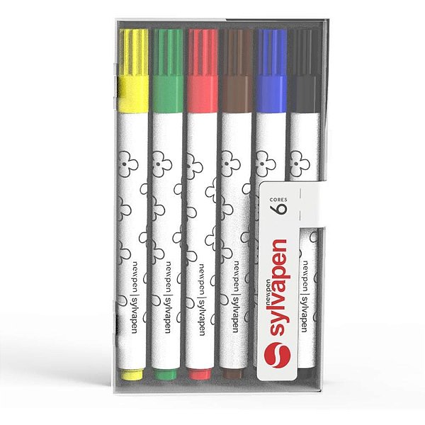Caneta Hidrográfica Sylvapen 6CORES