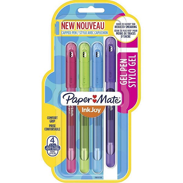 Caneta GEL INKJOY ST Fina 4 Cores