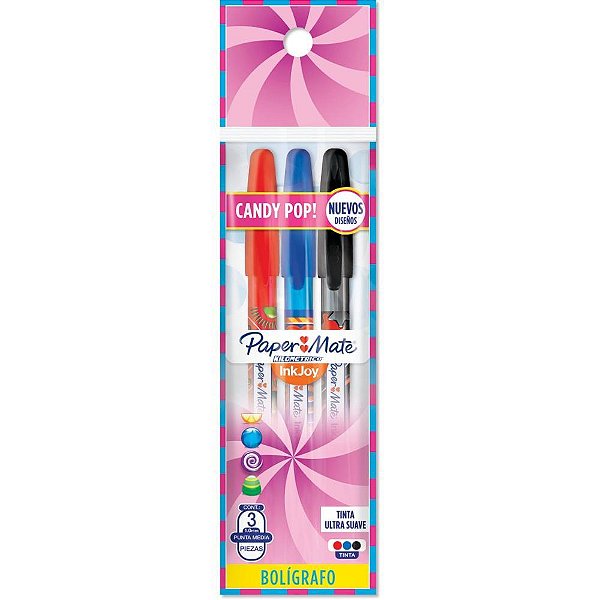 Caneta Esferográfica Kilométrica 100 CANDY POP – 3 Cores